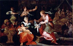 Jomfruens fødsel av Giorgio Vasari