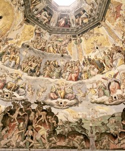 The Last Judgement, detalj fra kuppelen til Duomo, 1572-79 av Giorgio Vasari