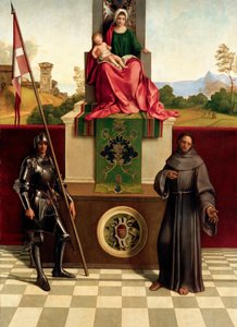 Madonna og barn mellom de hellige Francis og Nicasius Castelfranco Madonna, ca 1503-1504. av Giorgione da Castelfranco
