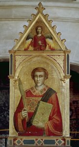 Saint Laurent (San Lorenzo) - Olje på tre av Giotto (c.1266 1337)
