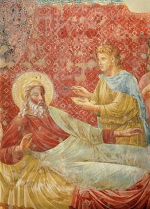 Isak avviser Esau, detalj av Isak og Esau, ca. 1288 (detalj av 350996) av Giotto di Bondone