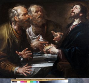 Nattverd i Emmaus, ca. 1645-50 (olje på lerret)