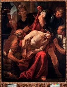 The Derision of Christ (Jesus hånet av soldatene) Maleri av Gioacchino Assereto (1600-1649) 1600-tallets gener, Musei di Strada Nuova