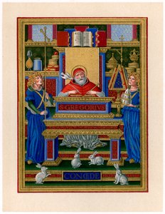 St Gregory the Great mottar inspirasjon fra Den Hellige Ånd, c1490