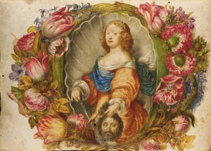 Portrett av storhertuginnen Vittoria della Rovere som Judith av Giovanna Garzoni