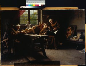 I verkstedet (olje på lerret)