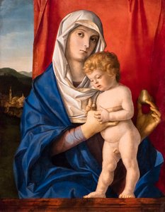 Jomfru Maria og barnet, ca. 1488–1490 (blandet teknikk på tre) av Giovanni (workshop of) Bellini