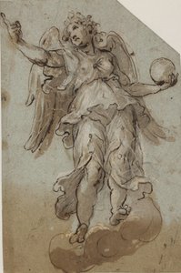Engel med en globus blant skyer av Giovanni Alberti
