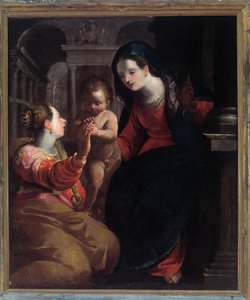 The Mystic Marriage of St Catherine of Alexandria (olje på lerret