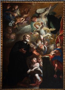 Åpenbaring av barnet til San Filippo Neri. 1687 (olje på lerret)