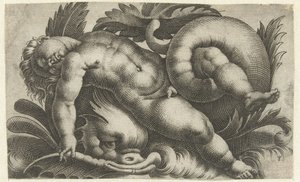Sovende putto på delfin Putti om sjødyr (serietittel)