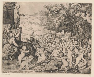 Tilbedelse av Venus av putti av Giovanni Andrea Podesta