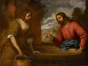 Kristus og kvinnen i Samaria, rundt 1635 (olje på lerret)