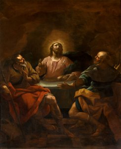 Kapell av SS sakramentet, andre span sørsiden, Giovanni Antonio Borroni, nattverd av Emmaus av Giovanni Angelo Borroni