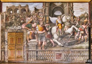 Alexander den store temmer Bucephalusm 1519 (fresco)