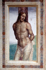 Kristus i kolonnen ( Fresco av Giovanni Antonio Bazzi Sodoma