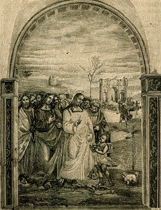Multiplikasjon av brød og fisk, freskomaleri av Sodoma (1477-1549), refektorium til Sant