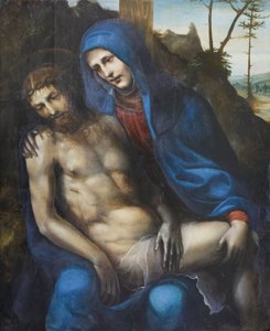 Piety, Giovanni Antonio Bazzi (olje på panel) av Giovanni Antonio Bazzi Sodoma