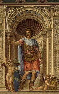 St Victor, maleri av Il Sodoma i Palazzo Comunale, Siena, Italia av Giovanni Antonio Bazzi after Sodoma