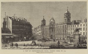 En utsikt over Northumberland House, Charing Cross, i 1753 av Giovanni Antonio Canal