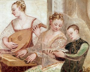 Konserten, detalj (Fresco