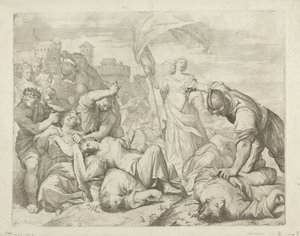 Martyrdommen til Saint Ursula og hennes følgesvenner av Giovanni Antonio Lorenzini