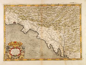 Østliguria-regionen, fra Italias atlas av Giovanni Antonio Magini, kobberstikk av Giovanni Antonio Magini