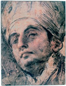 Portrettstudie, c1676-1727 av Giovanni Antonio Pellegrini