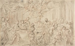 Salome med hodet til døperen Johannes før Herodes av Giovanni Antonio Pellegrini