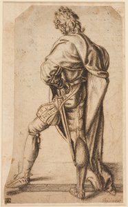 En mann stående, sett bakfra av Giovanni Antonio Pordenone