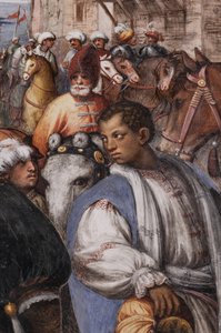 Tilbedelse av magiene og tilbedelse av hyrdene av Giovanni Antonio Pordenone