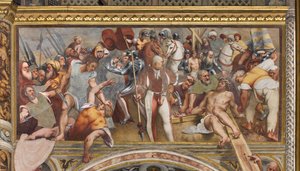 Central Aisle, First South Span, Kristus spikret til korset, Pordenone av Giovanni Antonio Pordenone