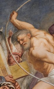Sentralskip, Second South Span, Jesus faller under korset, Il Pordenone av Giovanni Antonio Pordenone