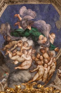 Gud som skaper blant engler, ca. 1529 (fresco) av Giovanni Antonio Pordenone