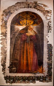 St. Antonio (olje på lerret) av Giovanni Antonio Pordenone