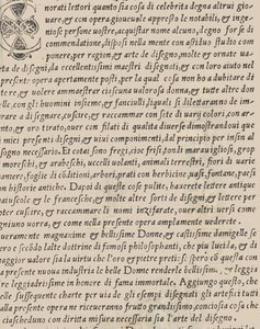 Eksempel på recammi, tittelside verso, 1530.
