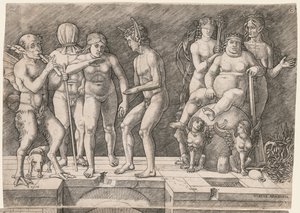 Allegori om den uvitende menneskehetens fall: Virtus Combusta, ca. 1500-1505.