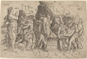 Gravleggingen av Giovanni Antonio da Brescia, after Andrea Mantegna