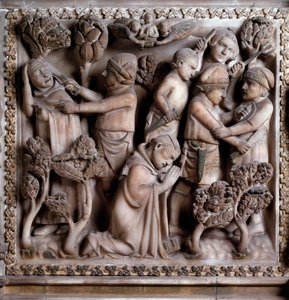 Representasjon av martyren til Peter av Verona av Giovanni Balduccio