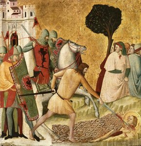 The Martyrdom of Saint Columba Scener fra livet til Saint Columba, 1345-1350.