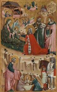Nativity and the Adoration of the Magi, 1325-50 av Giovanni Baronzio da Rimini