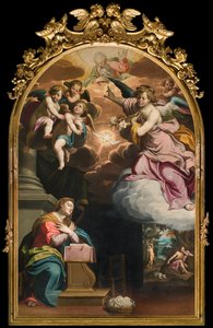 South Transept, Altar of the Annunciation, altertavle av Giovanni Battista Trotti kjent som Il Malosso 1594
