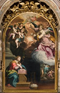 South Transept, Altar of the Annunciation, Altertavle av Giovanni Battista Trotti kjent som Il Malosso 1594