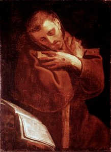 Saint Francois av Assisi i bønn, maleri av Giovan (Giovanni) Battista Crespi dit Il Cerano (ca. 1575-1632) Napoli, Pio Monte della Misericordia