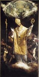 Glory of St Charles Borromeo (olje på lerret