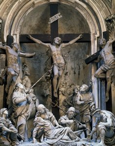 Lidenskap, gruppe skulpturer av Giovanni Battista Barberini (ca. 1625-1691), 1339-1345, St. Augustine-kirken, Cremona, Italia av Giovanni Battista Barberini