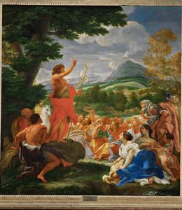 Die Predigt des Heiligen Johannes des Täufers von Giovanni Battista (1639-1709) Gaulli