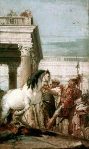 Alexander der Große und sein Pferd Bucephala von Giovanni Battista (1696-1770) Tiepolo