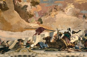 Allegori om Afrika. Fresco av Giovanni Battista Tiepolo (1696-1770) av Giovanni Battista Tiepolo