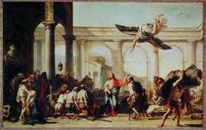 Kristus helbreder den lamme ... av Giovanni Battista (1696-1770) Tiepolo
